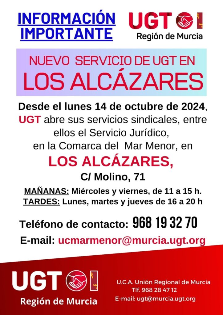 Nuevo servicio de UGT en Los Alcázares